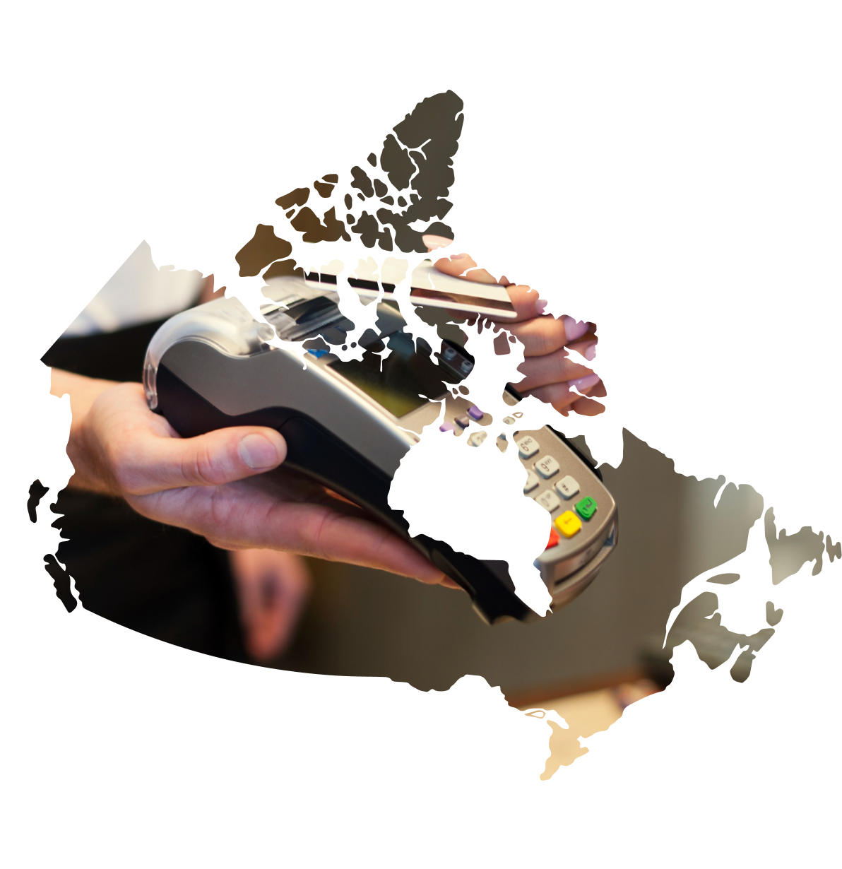 A map of Canada filled with photographs of the businesses Welsync serves